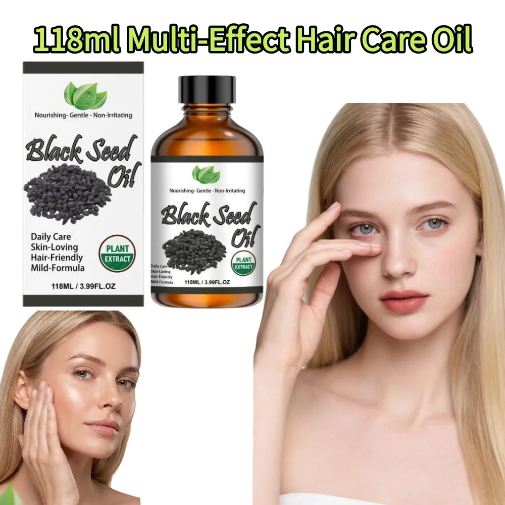 118ml BlackSeed Oil Plant Extract Nourishing Hair Care Essence Soft Skin Gentle Non Irritating Moisturizing Nourish Hair Essence
