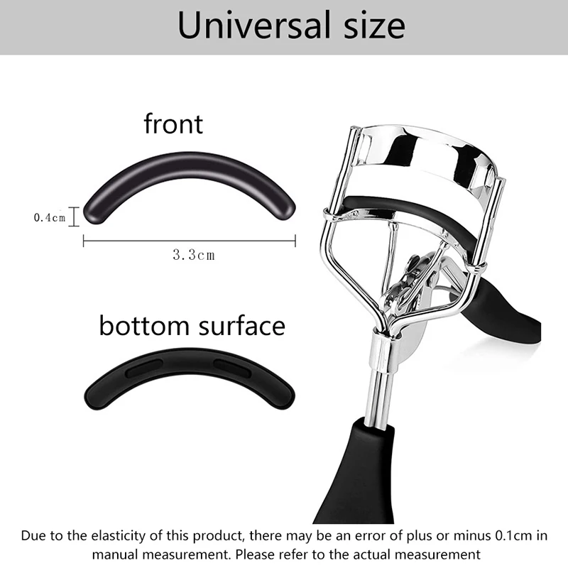 สีขนตา Curler เปลี่ยนยาง 30 ชิ้น/กล่องสีดําสีขาวสีฟ้า Elastic Eyelash Curler เปลี่ยนแถบยางอุปกรณ์เสริม