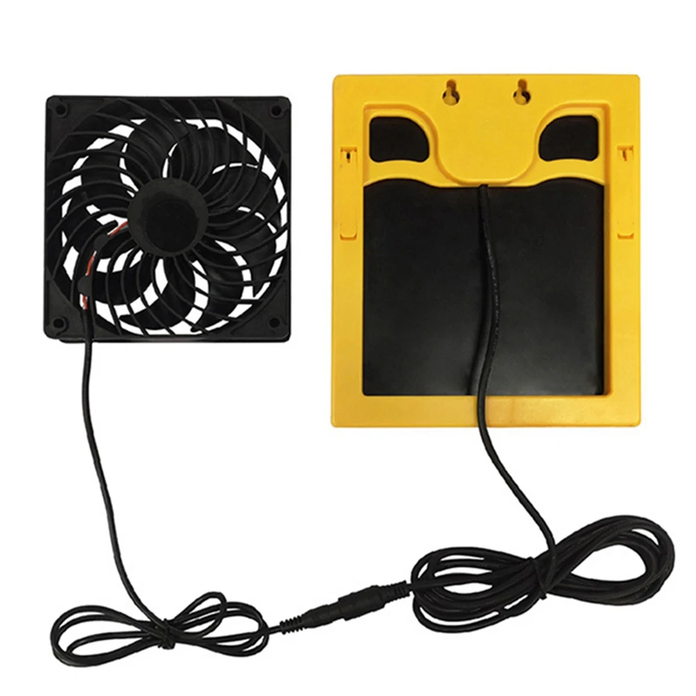 Solar Panel solar charger Fan Waterproof Outdoor Chicken House Plant Pet Ventilation Exhaust Ventilation Fan Silent High Speed