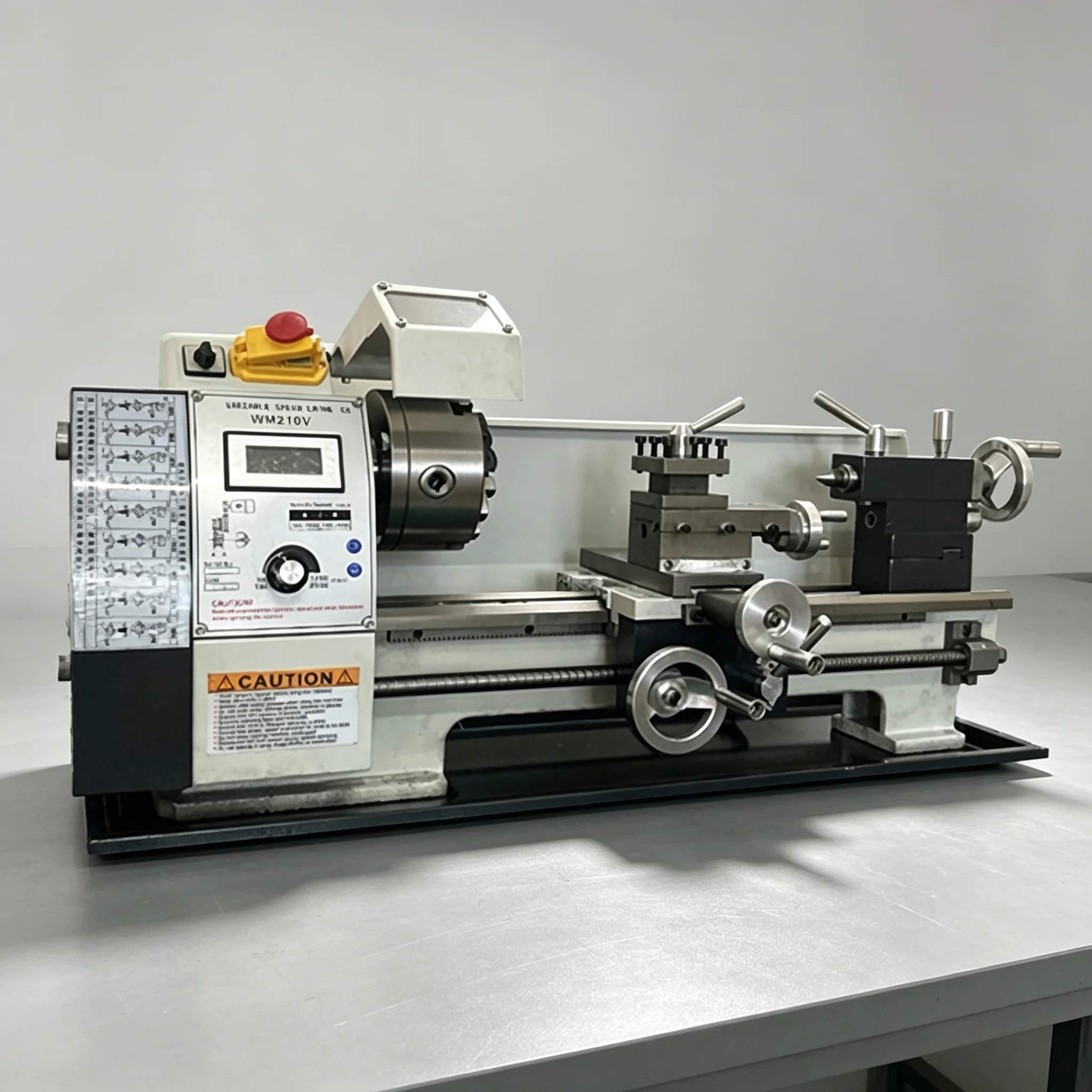 Semi-Automatic Metal Lathe WM210 1100W Auto Threading Making Mini CNC Machine Optonal 400 600 800mm
