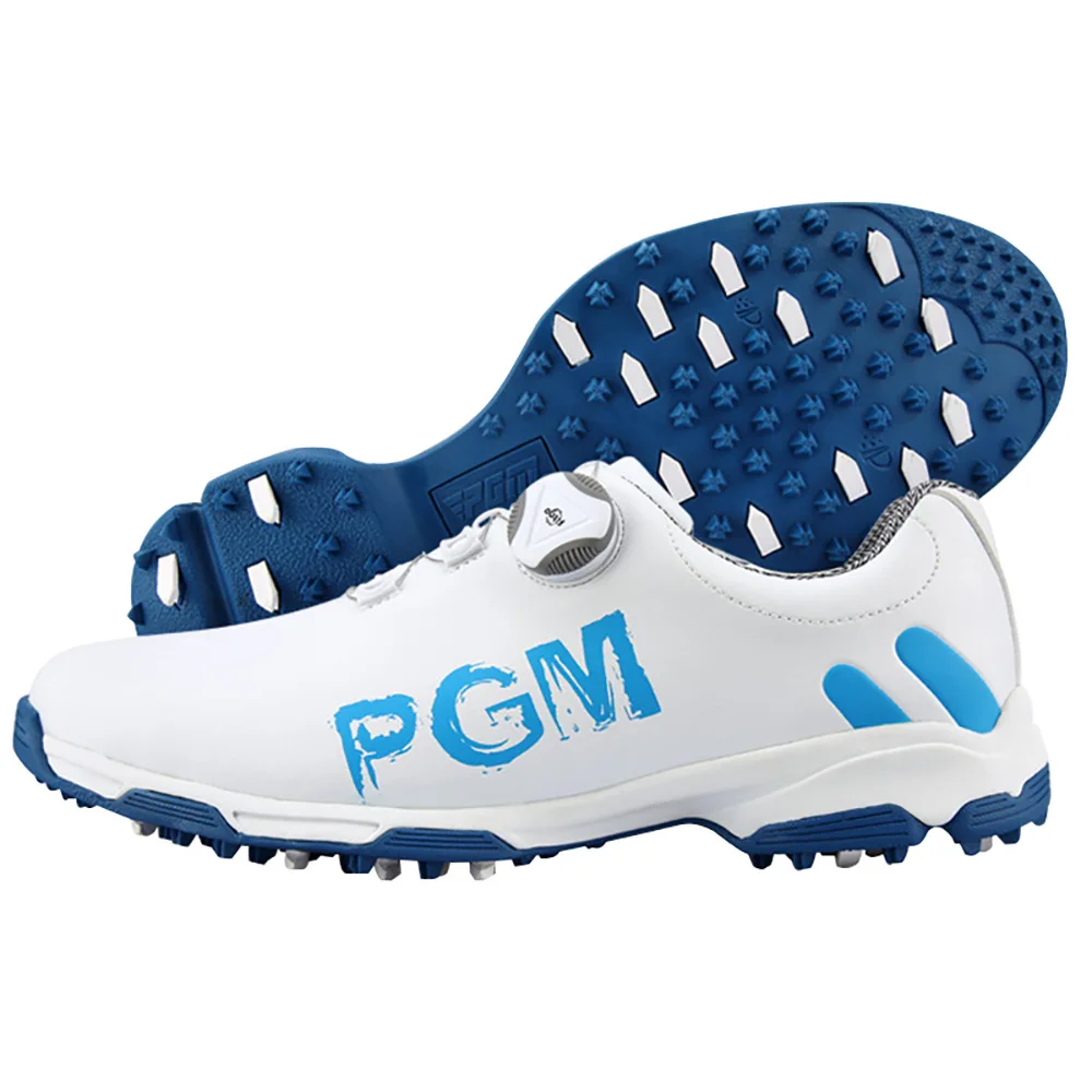 PGM Golf Shoes for Men Waterproof Breathable Golf Shoes Male Rotating Shoelaces Sports Sneakers Non-slip Trainers XZ103