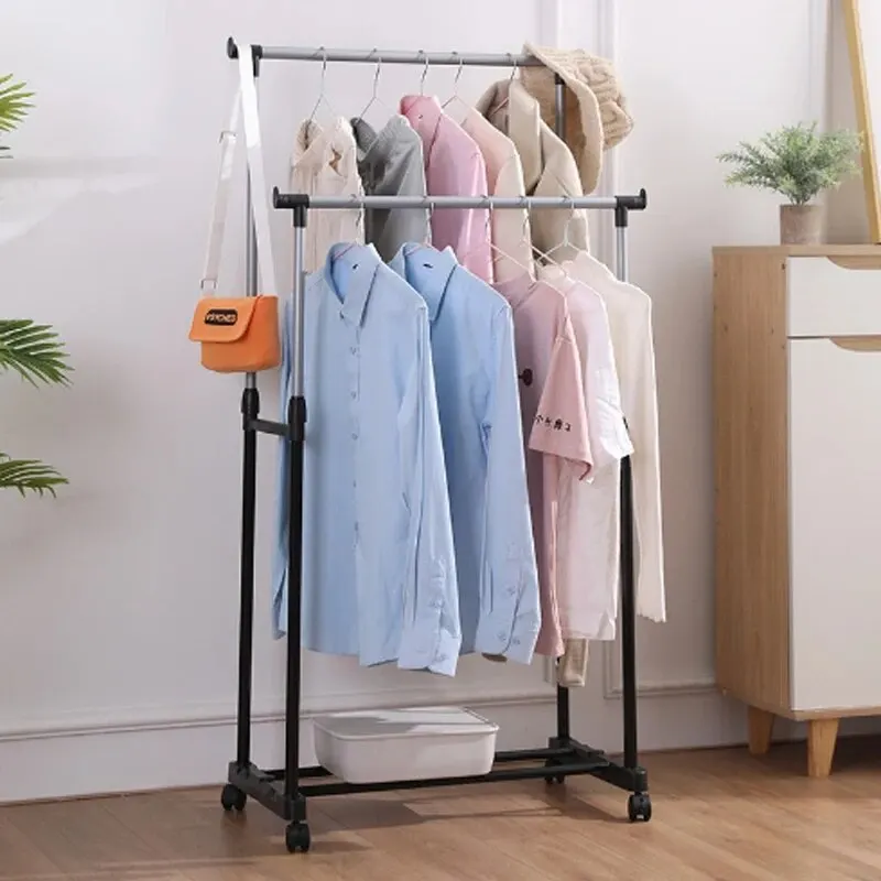 Eenvoudige Opslag-En Kledingdroogrek, Droogrek Voor Balkonkleding, Slaapkamer Van Vloer Tot Plafond Kledingrek