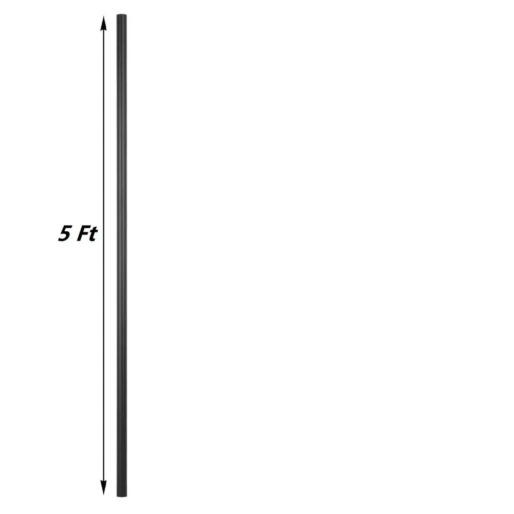 20 عبوة من أدوات الدرج المعدنية السوداء 3/4، قضبان أفقية مستديرة بطول 5 أقدام لإعادة تشكيل الدرابزين