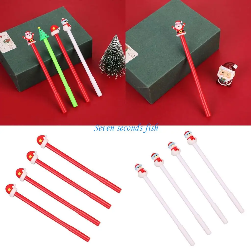 

L74b 4pcs Cartoon Gel Pen Pen 0,5 мм игла наконечника быстрое сушка плавно для студента