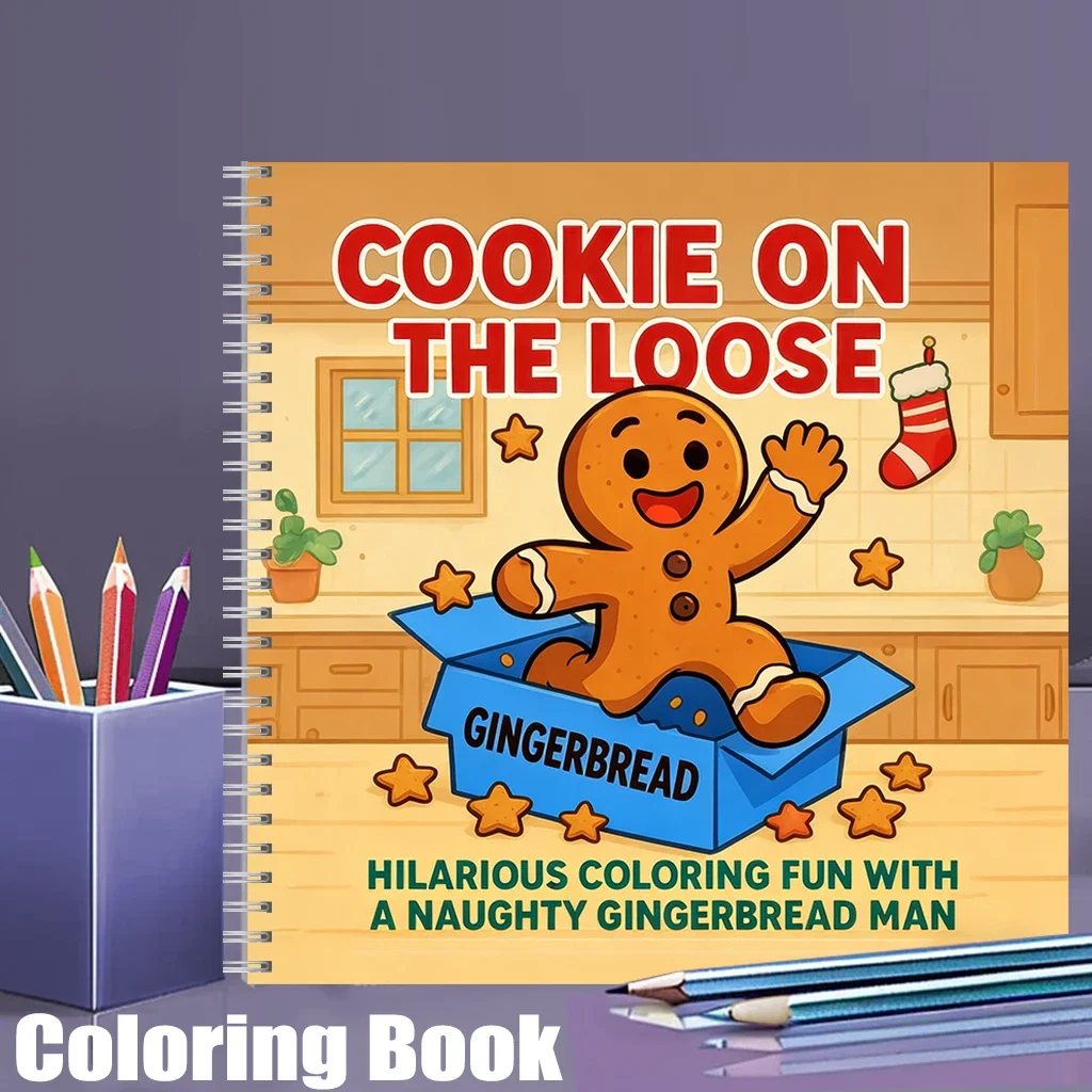 Cookie on the Loose Coloring Book for Adult Colouring Book, Birthday Day Gift, Back to School Supplies, Adults Cute Drawing Book
