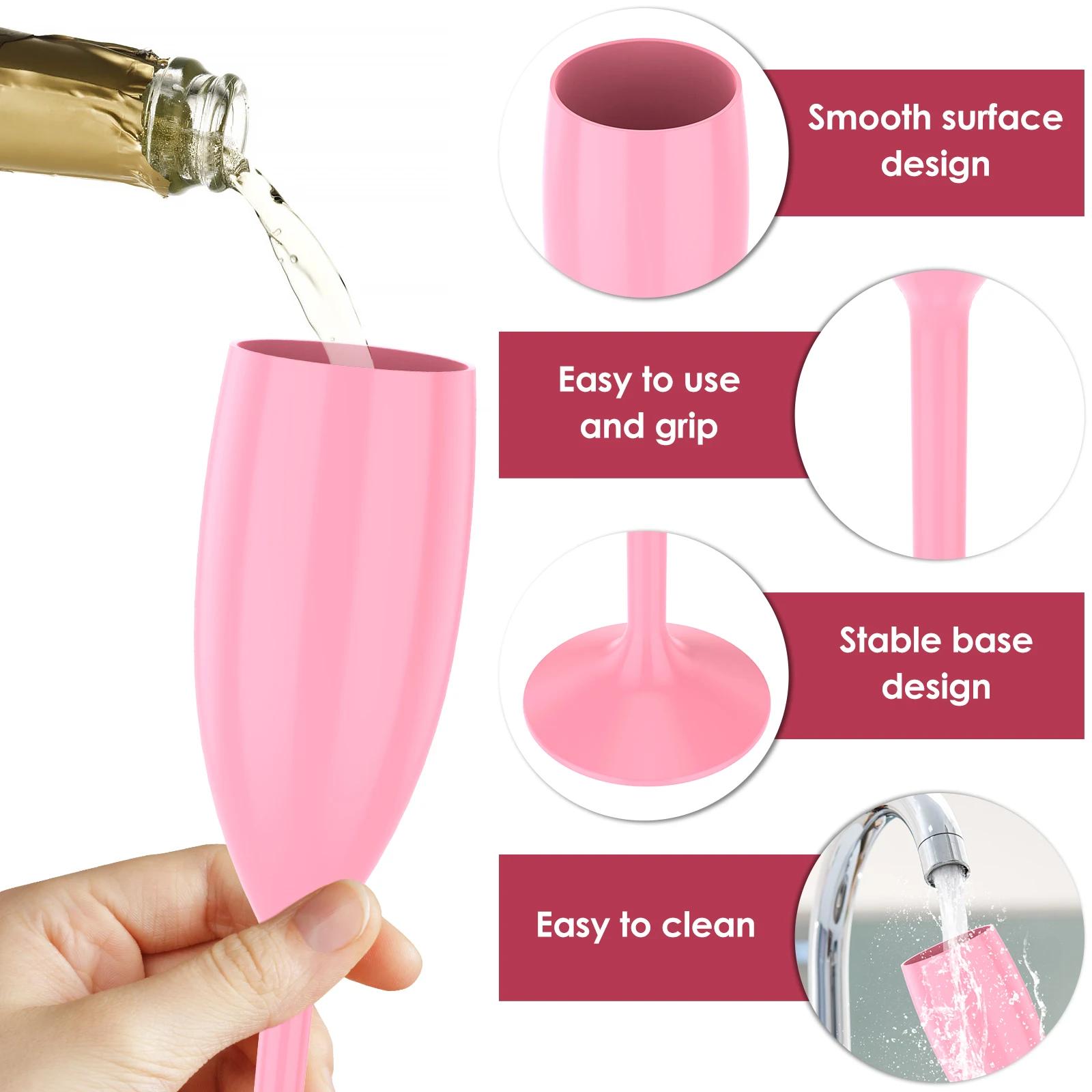 12pcs Champagne Flutes Glass P - Champagne Flute Pair recension och pris