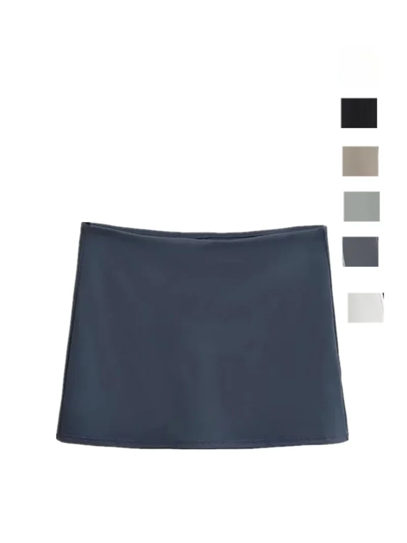 

Облегающая юбка для йоги в американском стиле ретро с низкой талией, однотонная утягивающая универсальная спортивная юбка длиной f с защитой от воздействия