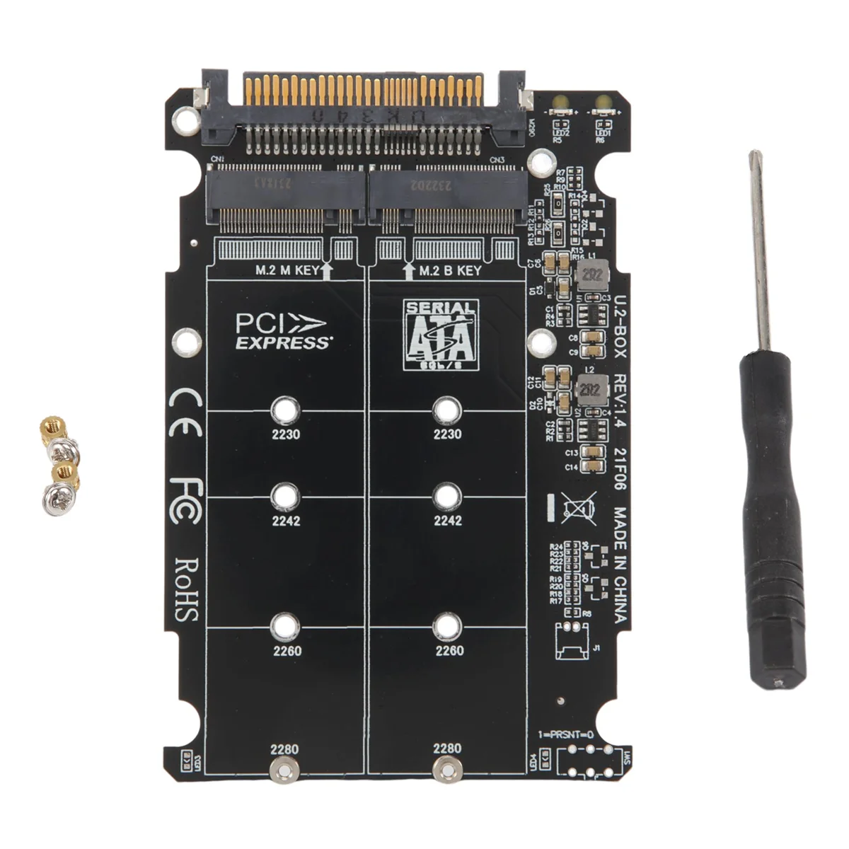 AB53 2 in 1 M.2 NVMe SATA U2PCB M.2 NVME SSD Key M Key B SSD to U.2 SFF-8639 Adapter PCIe M2 Converter Desktop Computer Parts