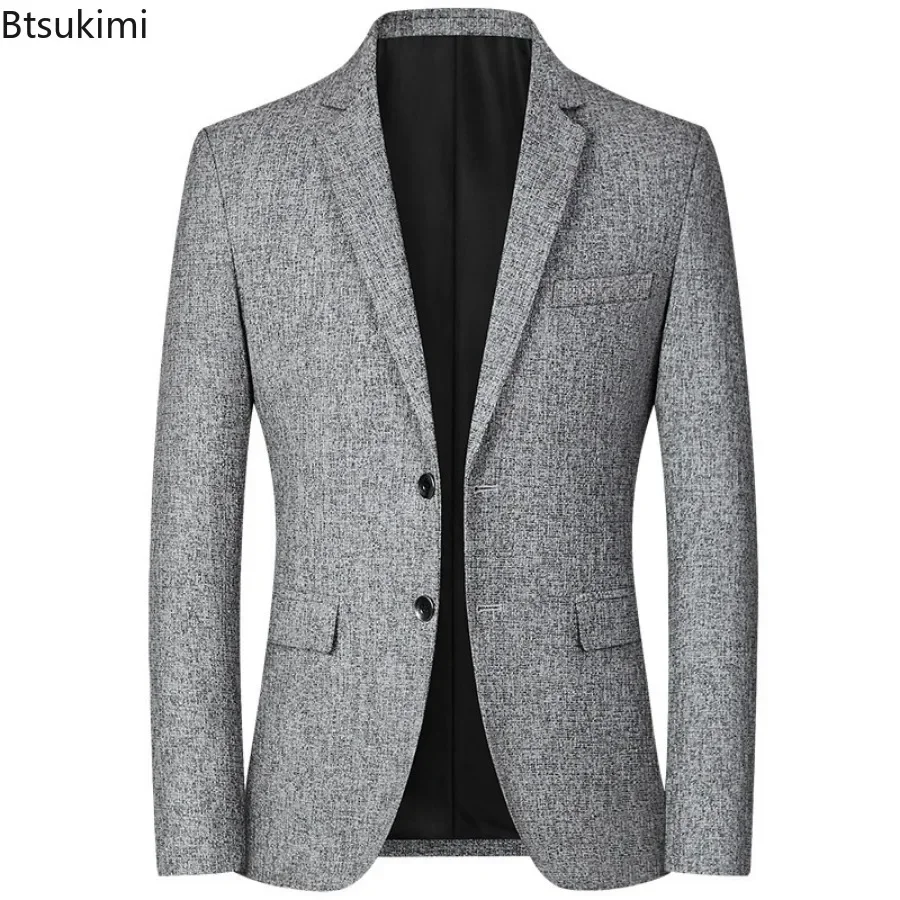 New 2024 Men\'s Casual Blazer Jacket Suits Fashion Slim Coats Male Handsome Masculino Business Jackets Suits Men\'s Blazers Tops