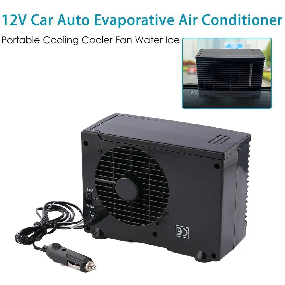 

Car Air Conditioner Electronic Portable For Cars 12V Adjustable Car Truck Cooler Cooling Fan Water Ice Evaporative Security W1R2