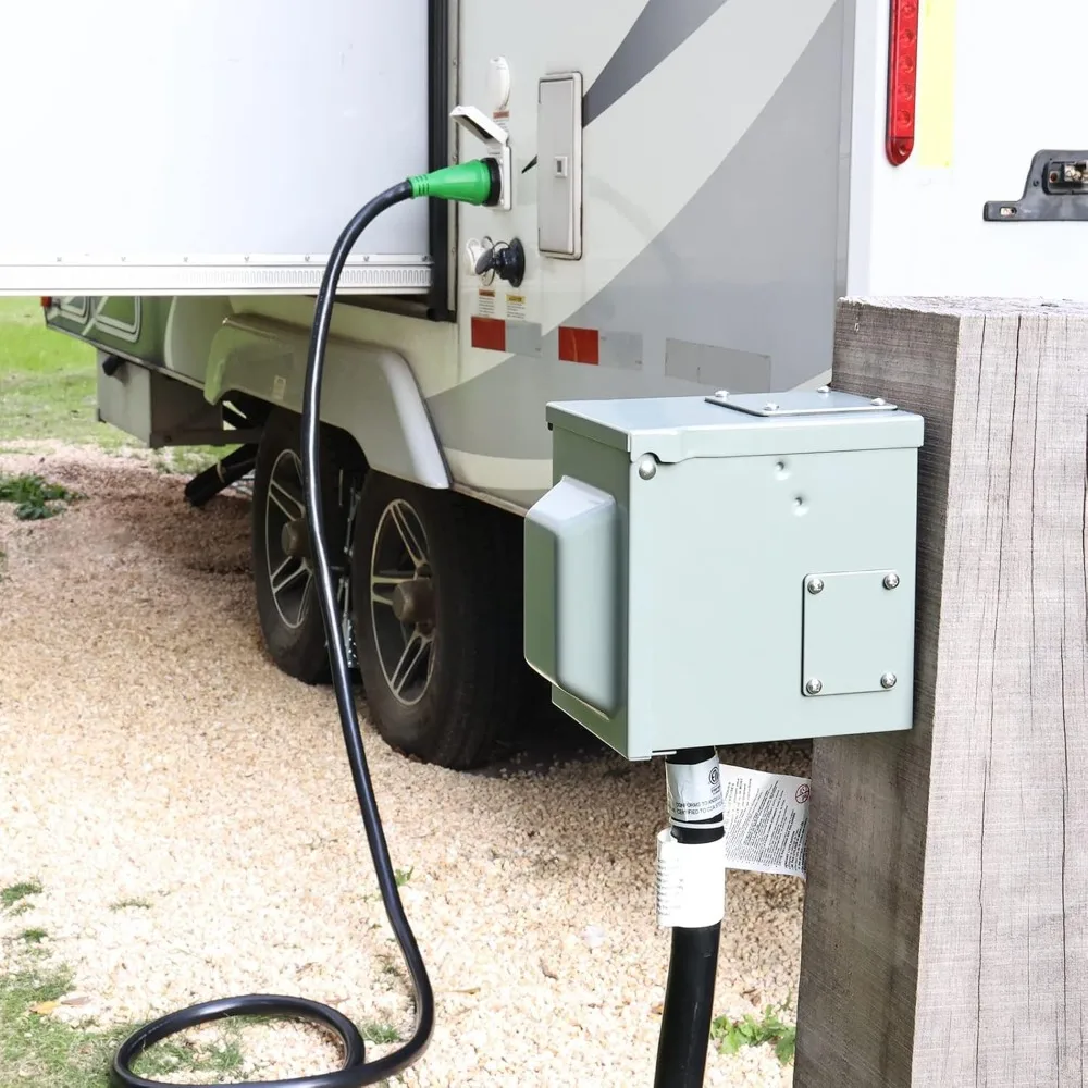 سلك طاقة RV 50 أمبير 15 قدم مع مؤشر LED، وصلة STW شديدة التحمل للمولدات، مدرج ETL #2