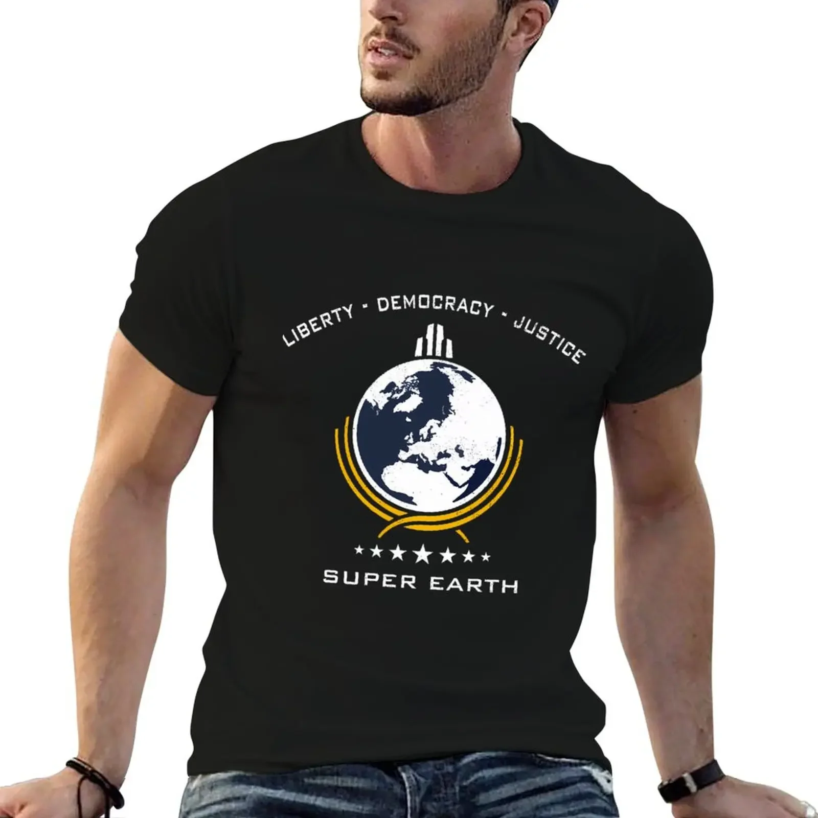 Super Earth Diving Into Hell For Liberty T-Shirt graphic tee shirt graphic t shirt vintage funny t shirts men