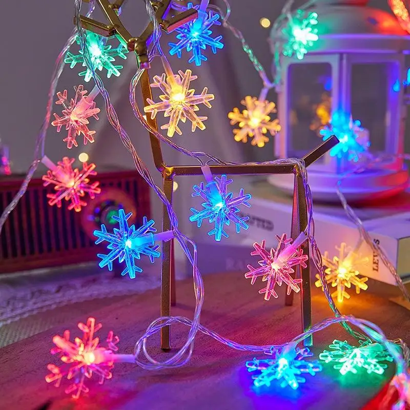 1.5 To 10 Meters 2025 Christmas Star Snowflake LED String Lights For Xmas Party Home Decoration