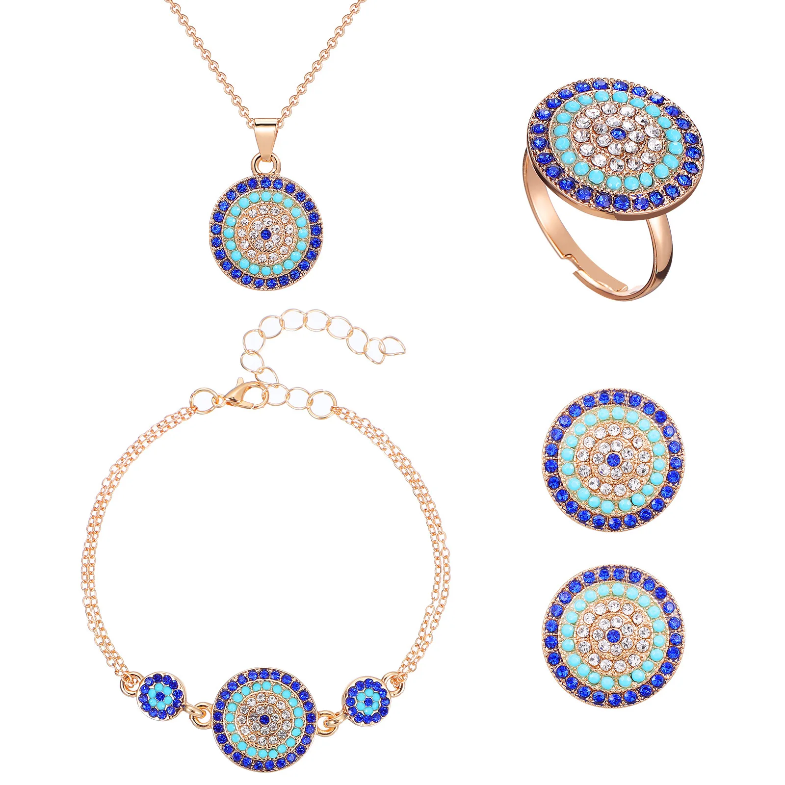 

Fashionable Turkish Blue Eyes Jewelry Silver Alloy Exquisite Neck Decor