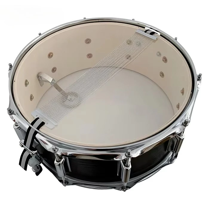 الرنين ممتاز التوتر متعدد الطبقات قذيفة الرماد الأبيض 14 بوصة 10 العروات كمين الطبول طبل مع جهاز كاتم الصوت #3