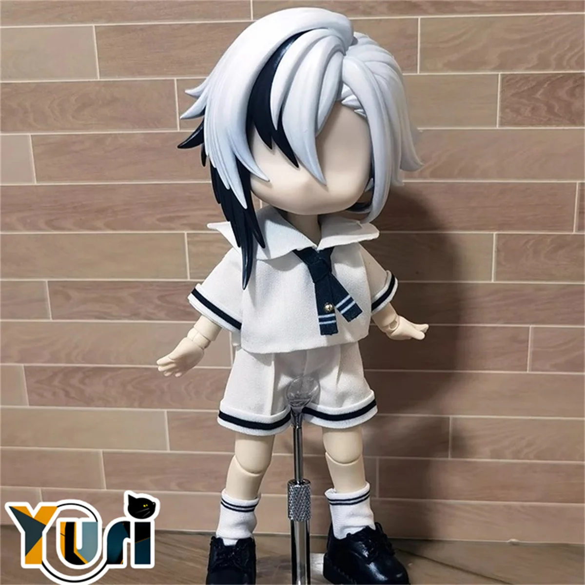 Yuri New Anime Genshin Impact Arlecchino Handmade OB11 OB22 1/12 BJD Pigtail Hair Wig Detachable Game Cosplay Cute Props