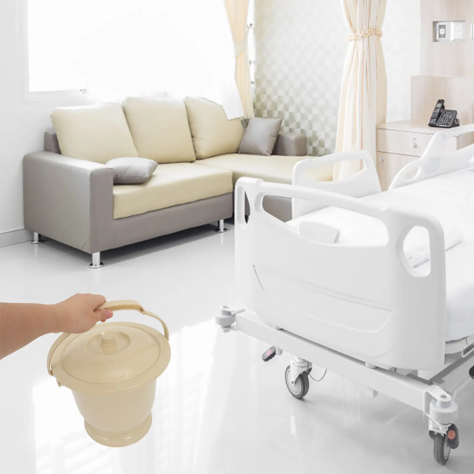 

Портативный пластиковый туалет-бутылка (писсуар) с большой емкостью, герметичной крышкой, для использования у кровати, для беременных женщин, мужчин и пожилых людей