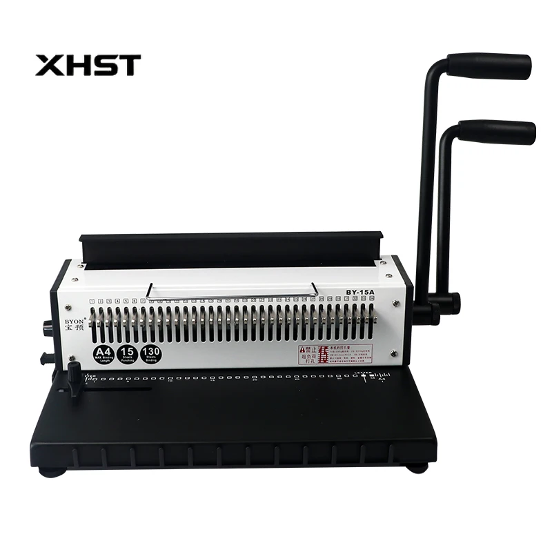

BY-15A Electric Small Double-Handle Wire Binding Machine Magnetic Press Convenient Operation PLA Metal Construction 47x21x30cm