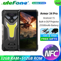 Ulefone Armor 34 Pro 32GB+512GB 5G AI Rugged Phone 25500mAh 6.95\