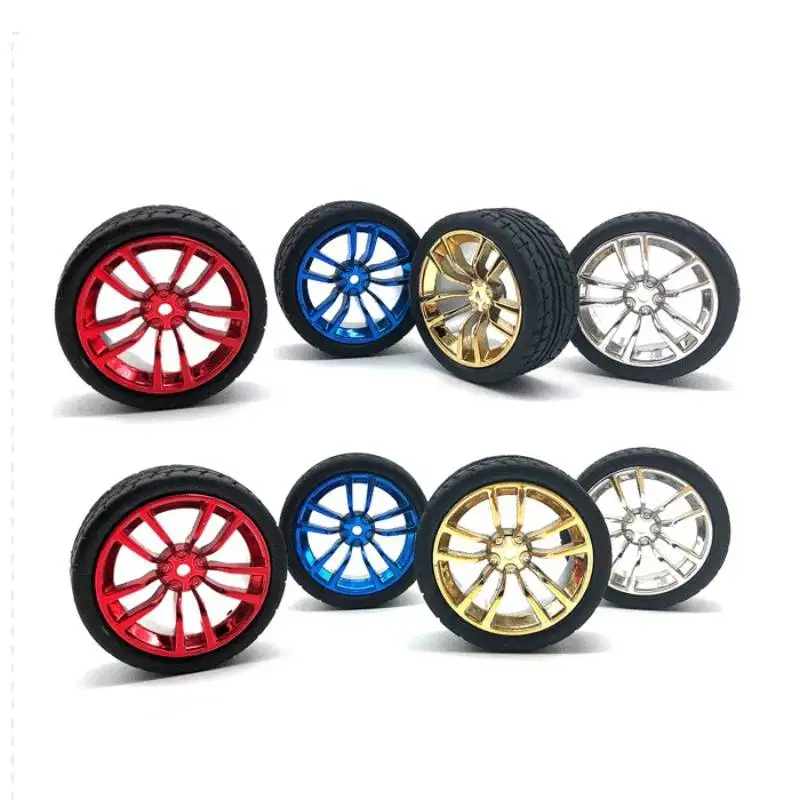 65mm Diameter Chassis Rubber Wheel, Special Chassis Wheel for Smart Car Robots, with Hexagonal Coupling