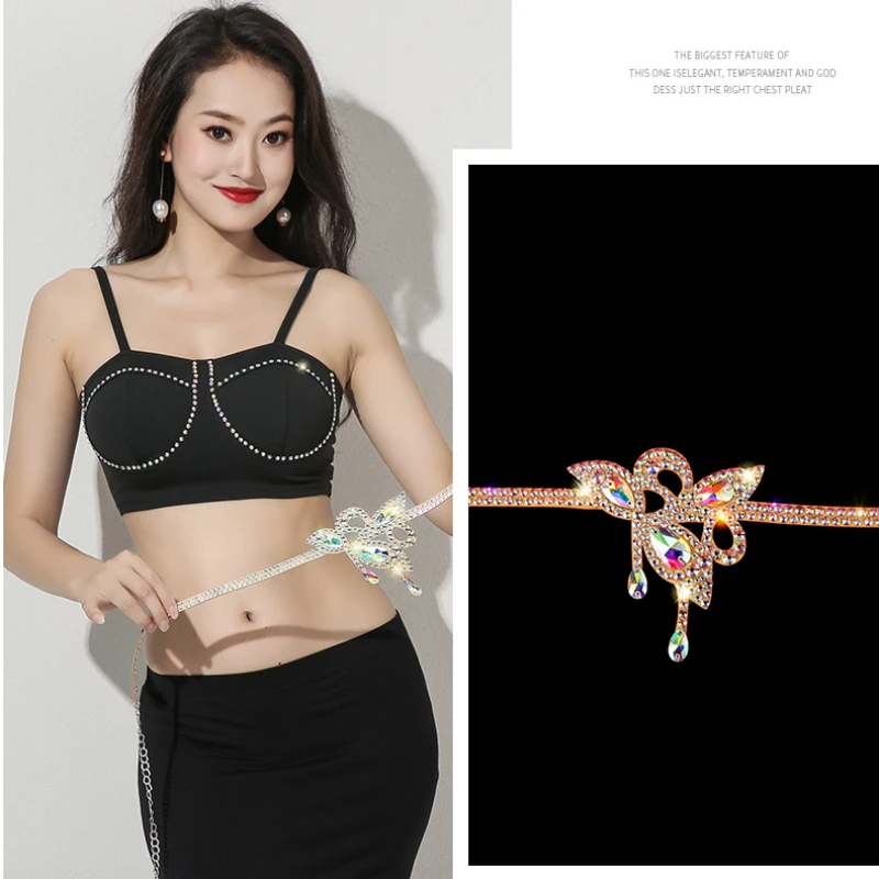 2024 Women Rhinestone Belt Shiny Diamond Crystal Ladies Waist Chains Jewelry Belly Dance Costume Accessory