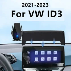 2021-2023 For Volkswagen ID 3 Car Screen Phone Holder Wireless Charger Navigation Modification Interior 10 Inch