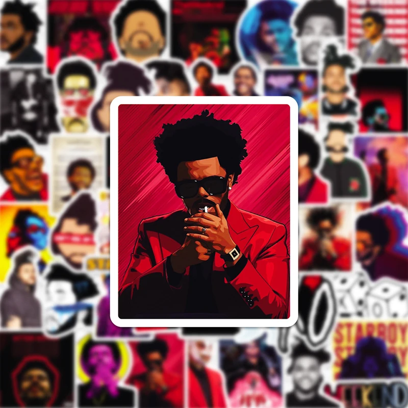 50PCS DIY Graffiti Stickers Cartoon Figure The Weeknd Water Cup Laptop Skateboard Theme Party Waterproof Decoration Sticker Gift