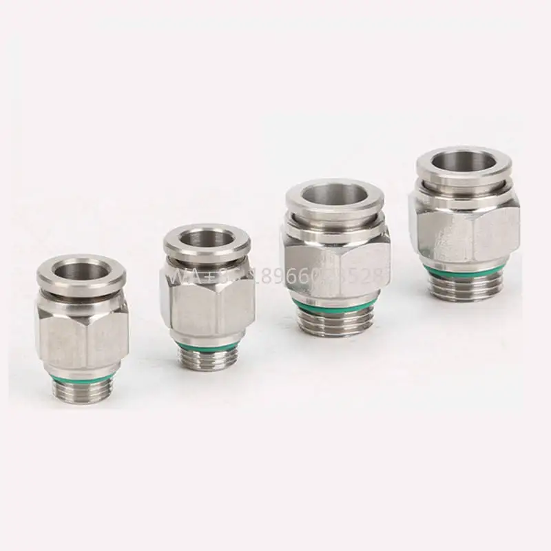 Стальные пневматические фитинги One Touch, высококачественные, для подключения параллельной резьбы BSPP PC-G, нержавеющая сталь 304 316, нержавеющая сталь