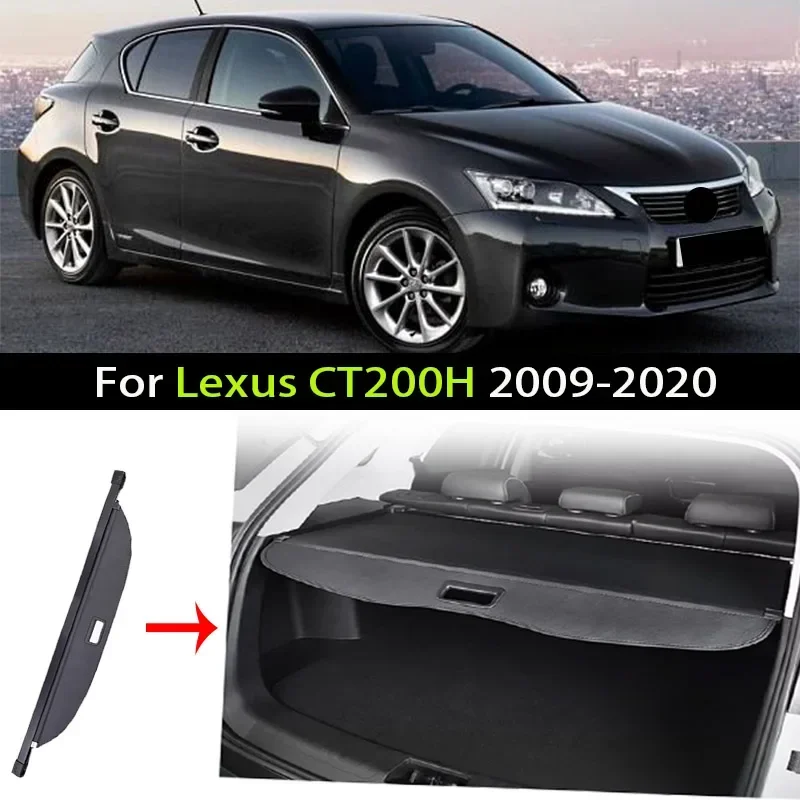 Car Trunk Cargo Cover For Lexus CT200H 2009 2010 2011 2012-2020 Luggage Storage Security Shield Curtain Partition Mat Accessorie