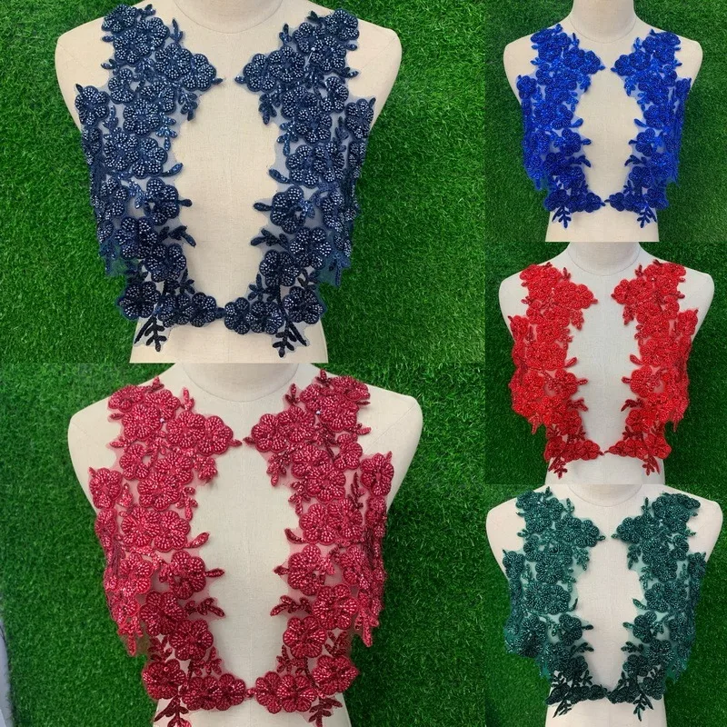 

2 Pieces, 10 Color New Three-dimensional Embroidery Lace Decal Fabric Handmade Wedding Dress Veil Decoration Decal Accessories