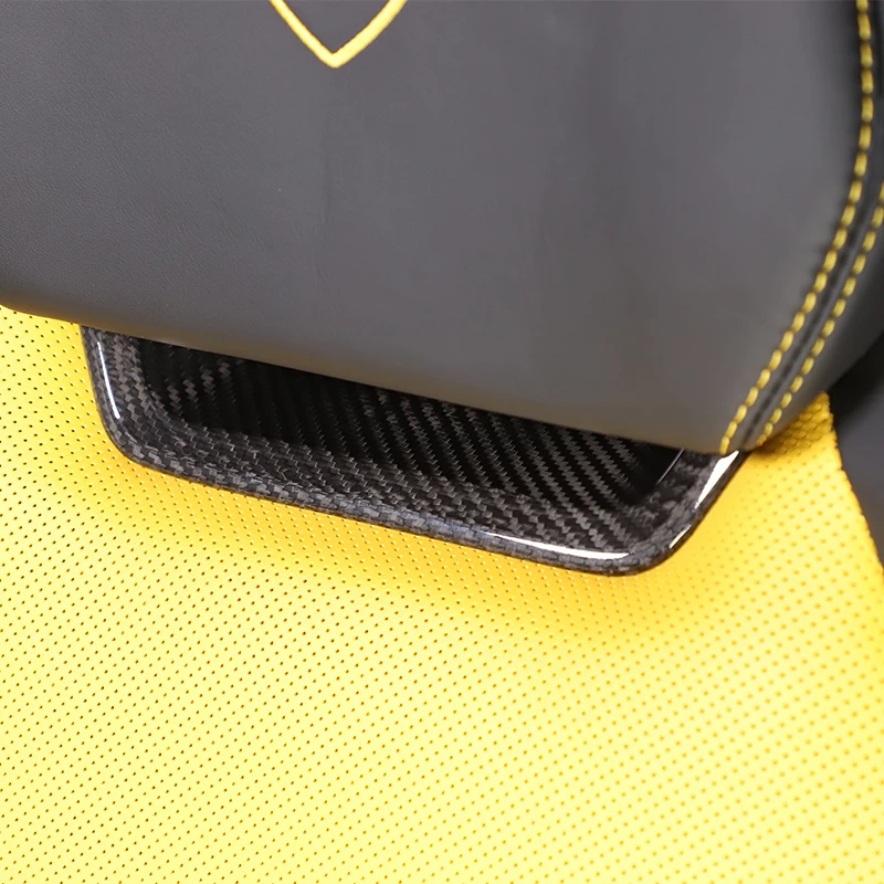 Seat headrest front decorative cover For Lamborghini URUS 2018-2023 Carbon fiber Car decoration Forging pattern car acesssories