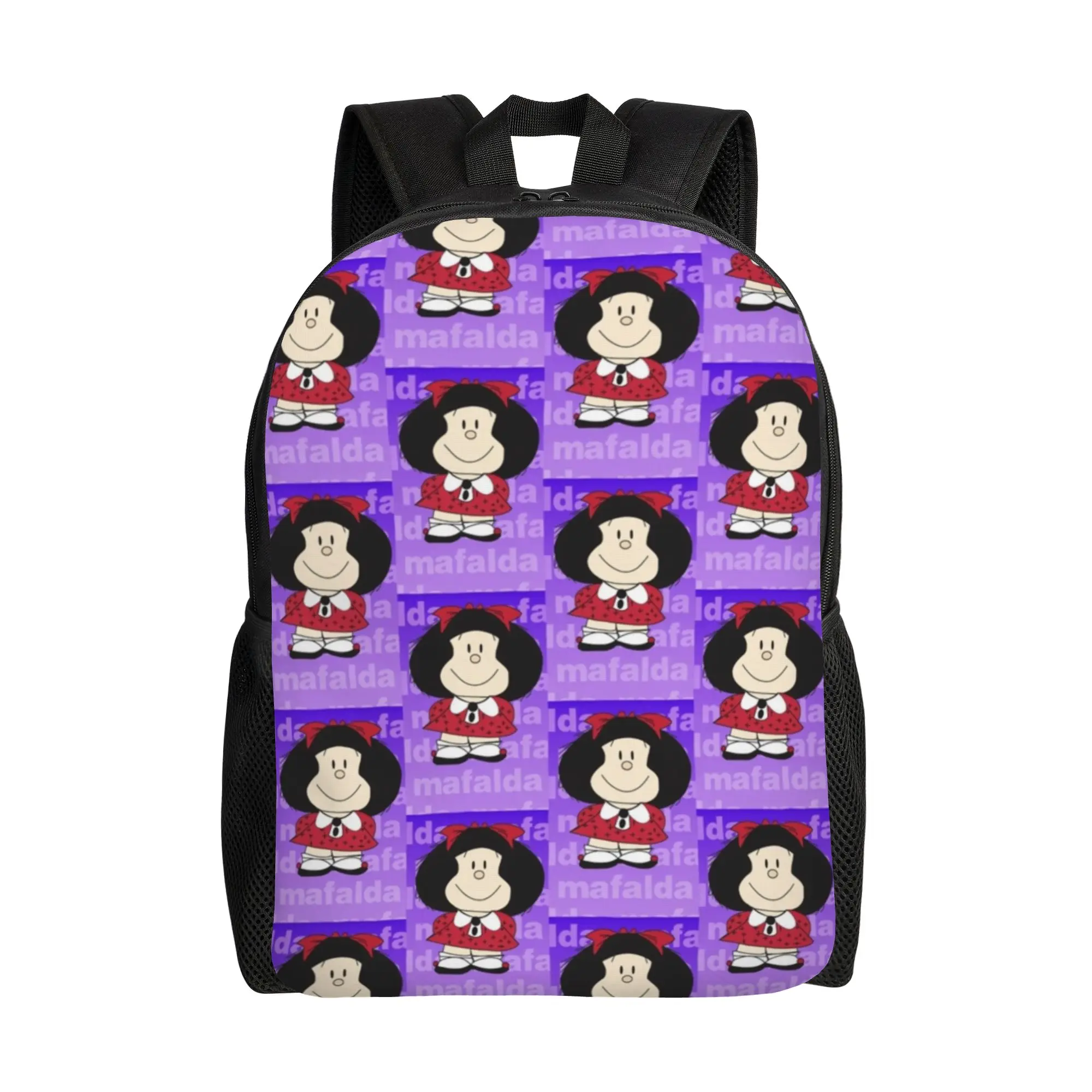 

Cheerful Mafalda Casual Backpack Gift High School Business Daypack for Men Women Laptop Computer Shoulder Bag