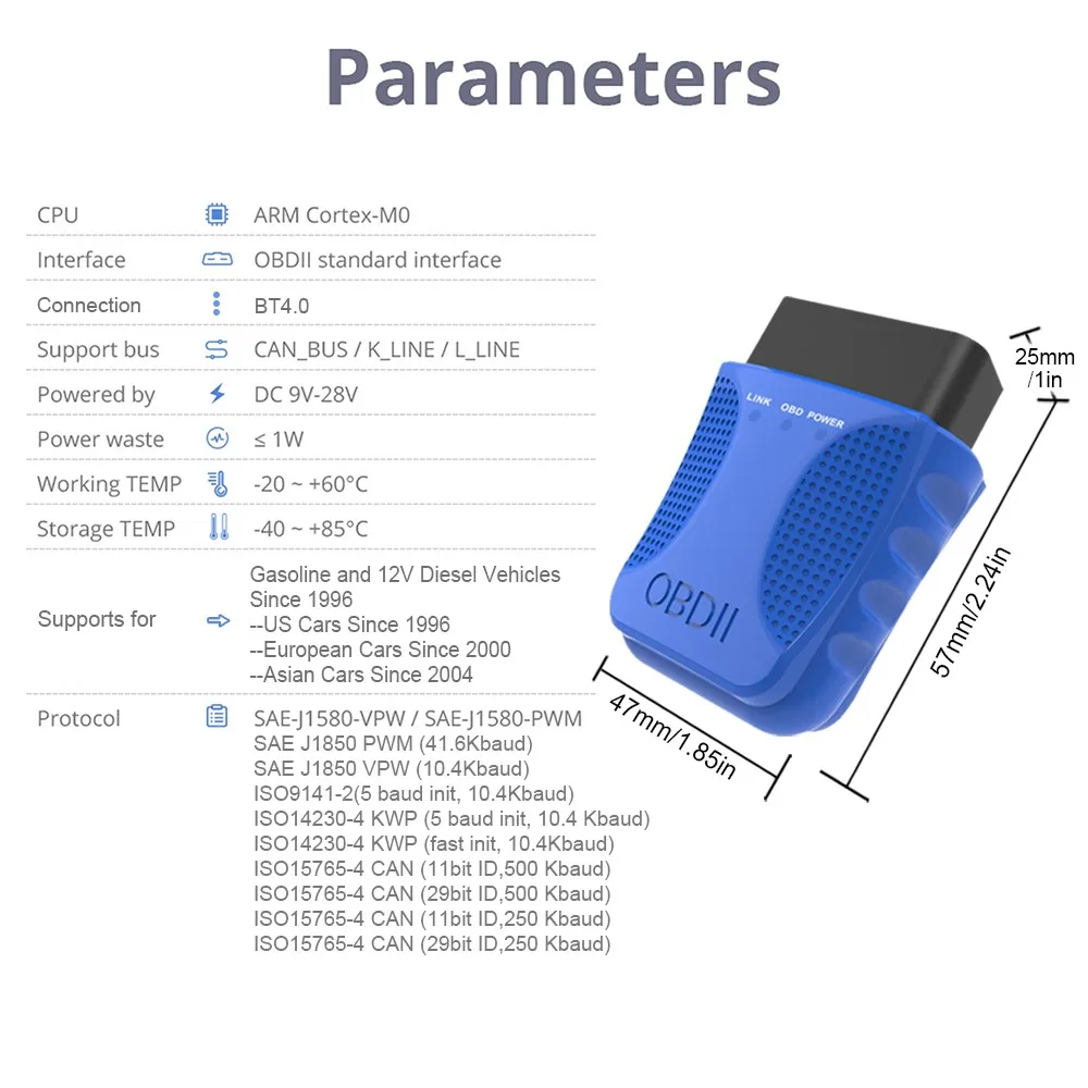 Phone Universal Auto Code Reader Car OBD2 Scanner Auto Fault Diagnostic Code Reader Fault Detector Scanner Car Diagnostic Tool