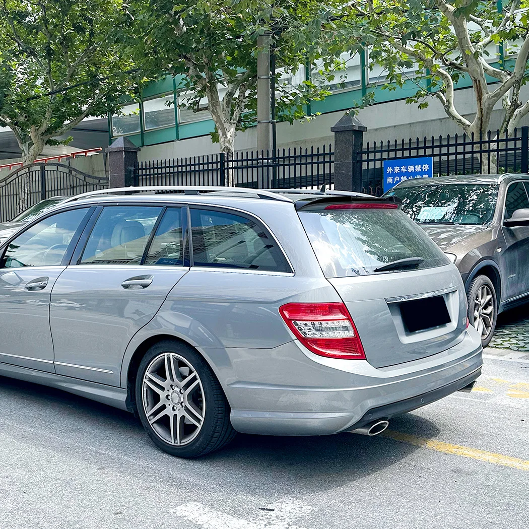 

2008-14 Carbon Fiber Look/Gloss Black Tail Trunk Upper Splitter Rear Roof Spoiler Wing Lip For Mercedes Benz C Class Wagon S204
