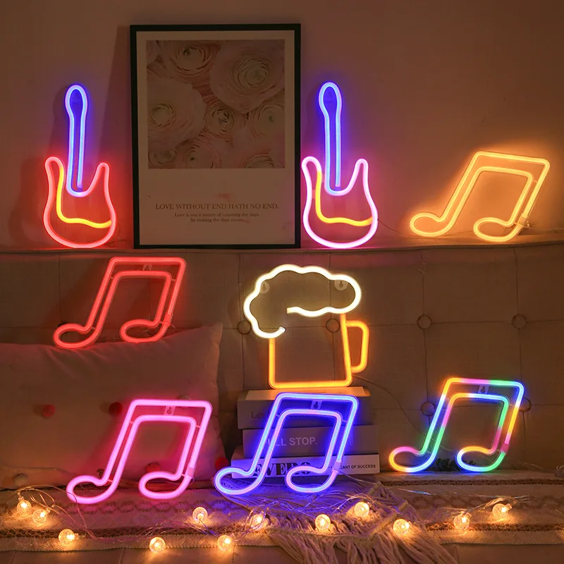 Bar Neon Lights Bulbs Neon Strip Home Decor Outdoor Lighting Restaurant Aesthetic Decoration Signboard Sign Luminiso Room Decor