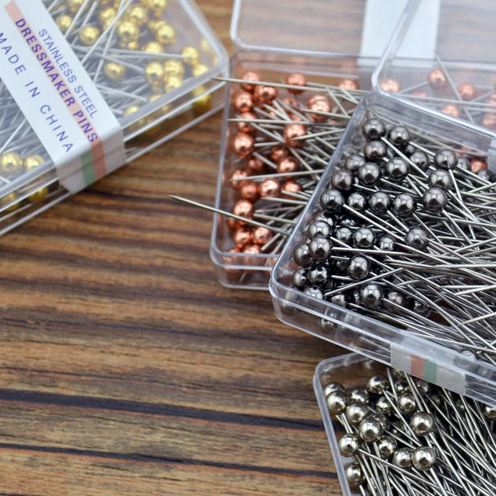 Colorful Round Pearl Head Sewing Pins for Dressmaking - 100 Pcs, 36cm - DIY Sewing Tools