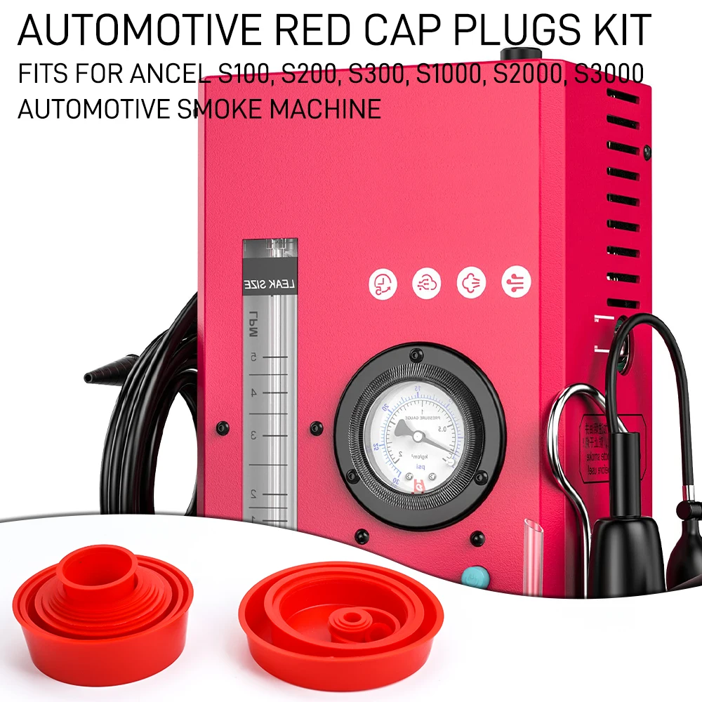 23 قطعة مجموعة المقابس ذات الغطاء الأحمر للسيارات تناسب آلة دخان السيارات Ancel S100 S200 S300 S1000 S2000 S3000 #6