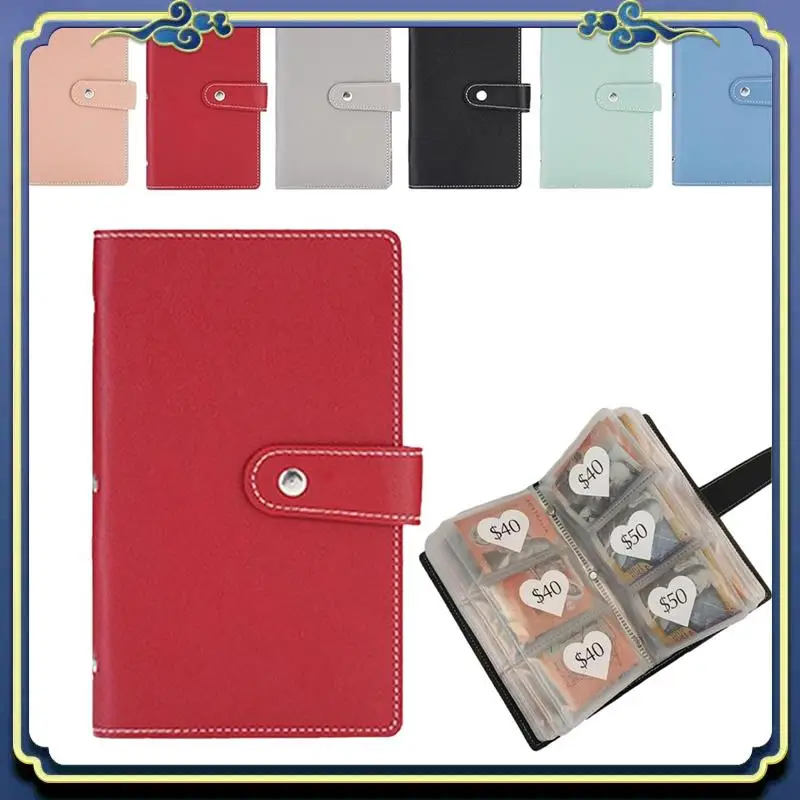 Portable 96 Envelope Challenge Binder, Budget Book Budget Binder With Cash Envelopes 6 Pieces