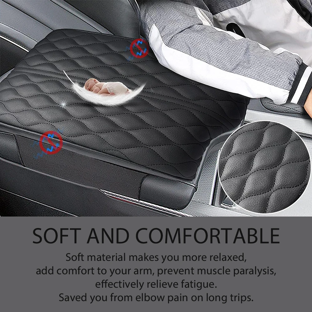 Car Leather Center Console Armrest Box Mat Pad Cover for Hyundai Palisade 2020 2021 2022 2023 2024