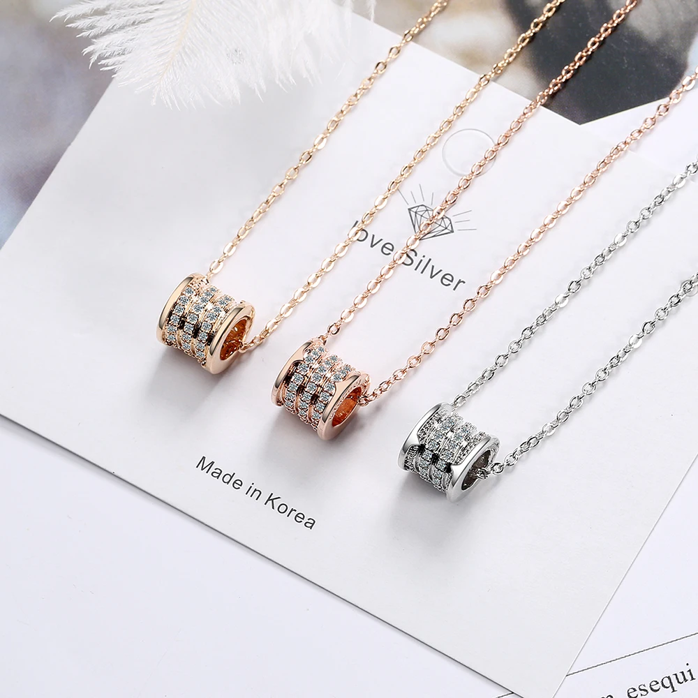 1.6cttw D Color Moissanite Necklace Pendant for Women 925 Silver 3mm Simulated Full Diamond Ball-shaped Neck Chain Charm Jewelry