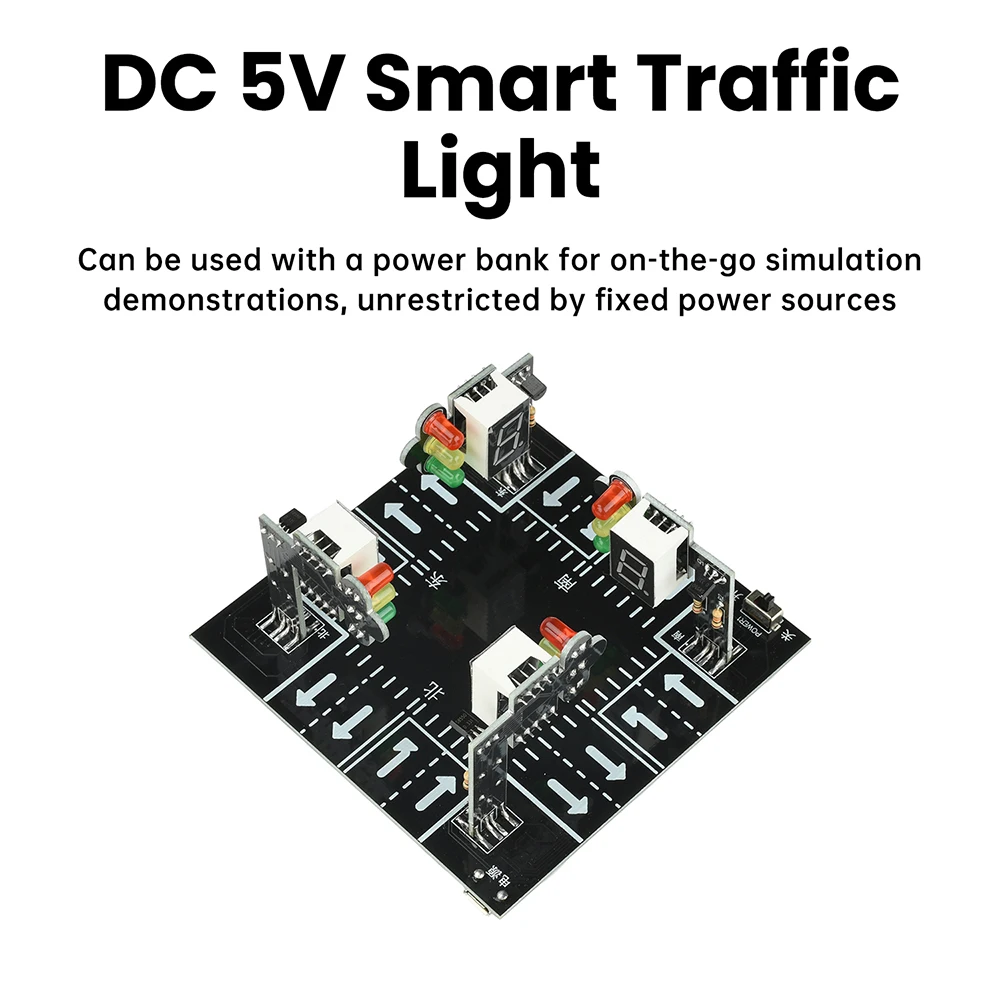 Traffic Light Simulator Kit with Sound Flashing Lights DIY Soldering Practice Kit STEM Electronics Project for Teens and Adults
