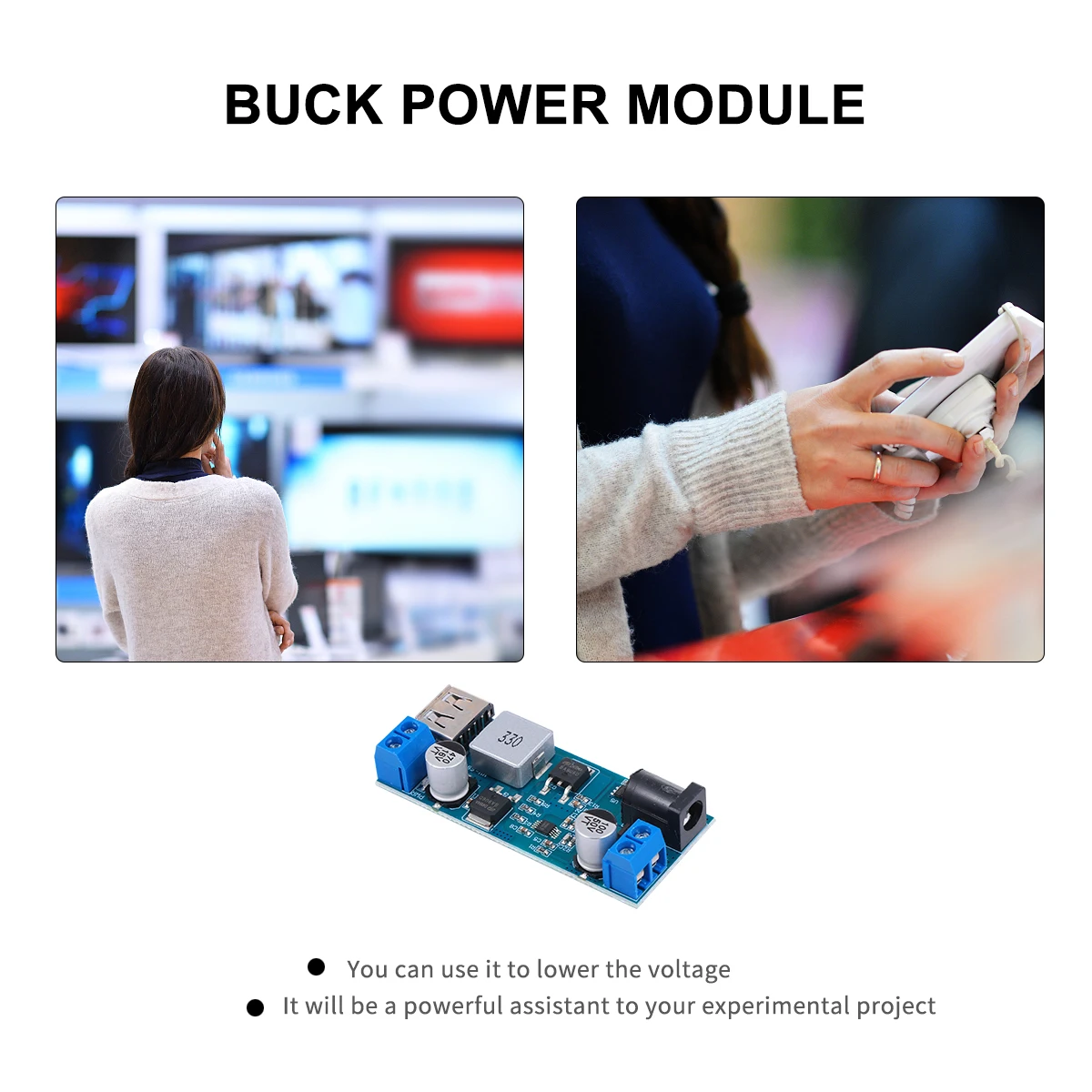 

3 Pcs Power Supply Module Converter Voltage Regulator Adjustable Non Isolated for Mobile Camera Vehicle Power