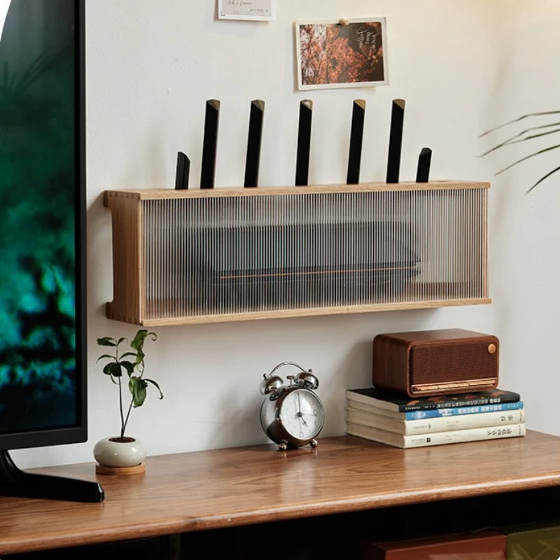 

Стеклянная настенная полка Changhong, водонепроницаемый и пылезащитный бокс для роутера, устойчивый держатель для ТВ-приставки без сверления для ванной комнаты