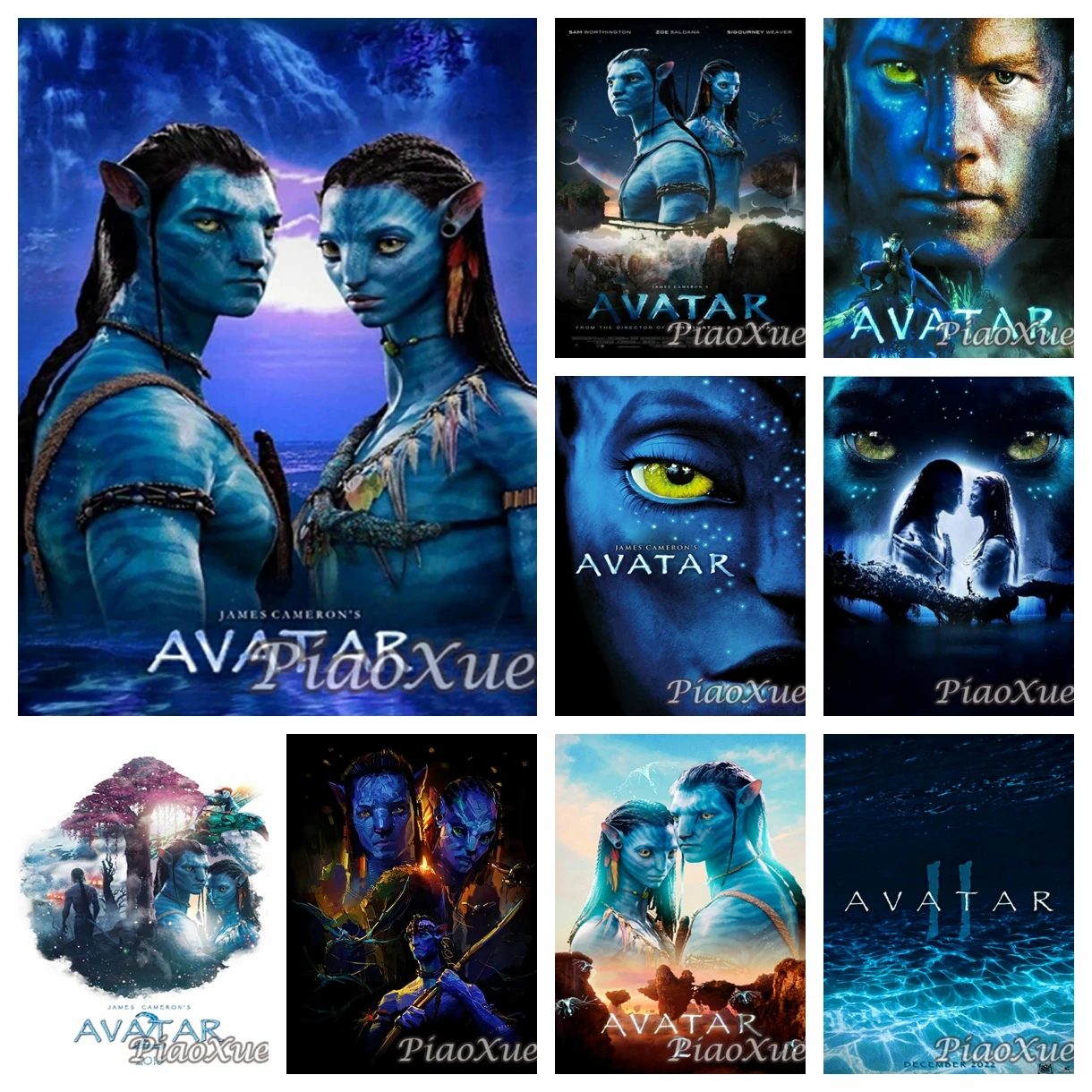 Reißverschlusstasche 5D DIY Diamant Malerei Kit Avatar Alien American Movie Diamant Stickerei Poster Kunst Kreuzstich Kit Kinder Geschenk