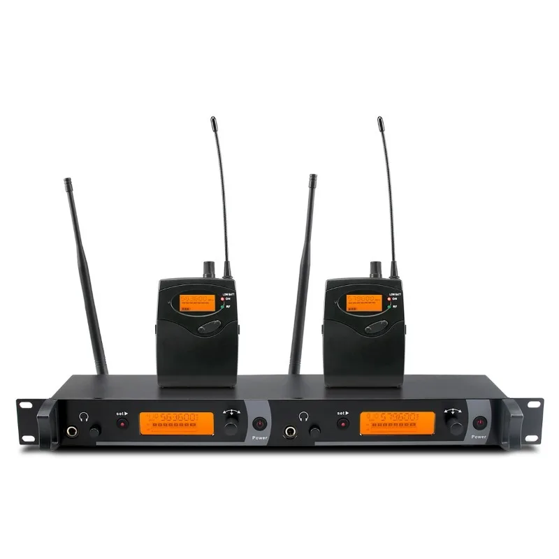 

Professional UHF wireless stereo earphone monitoring system fanny pack