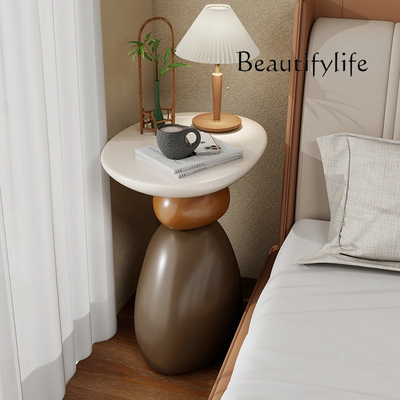 

Creative narrow side cabinet bedside shelf simple small medieval bedroom small side table modern simplicity