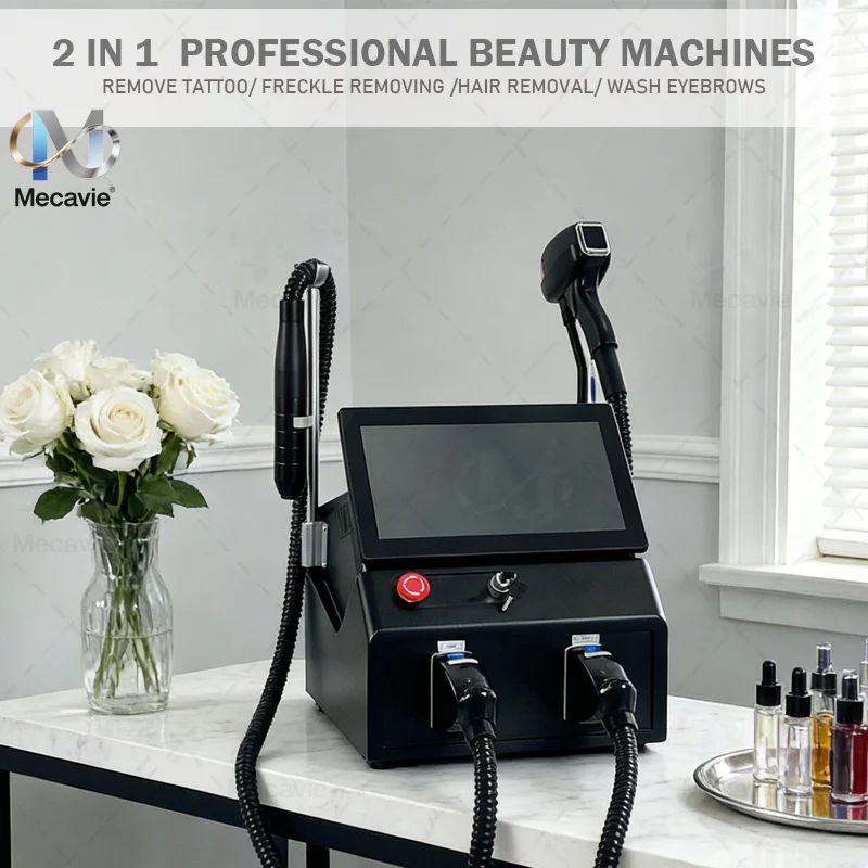 NEW Portable 2026 2-in-1 Hair Removal Laser Machine 4000W Painless 4 Waves 755nm/808nm/940nm/1064nm for Home & Commercial Use