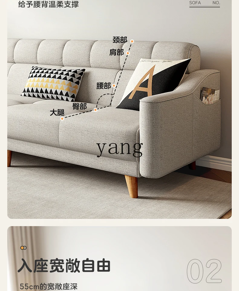 Левый тканевый диван для гостиной, аренда квартиры, небольшая квартира, складной диван-кровать двойного назначения