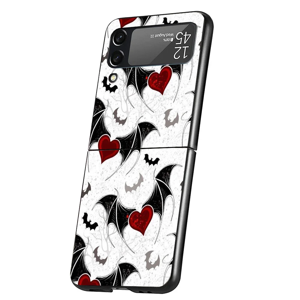 Gothic Vampire Scarlet Art Cover Phone Case For Samsung Galaxy Z Flip 7 6 5 4 3 5G Flip7 Flip6 Flip5 Flip4 Flip3 Black Fundas Sh
