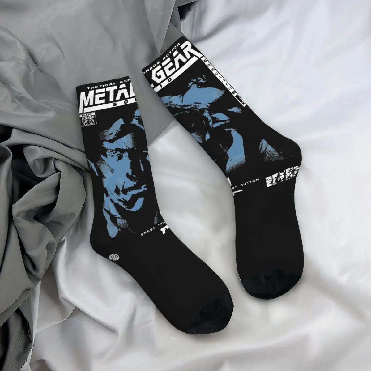 MGS1 kaus kaki Crew tema ular, barang untuk pria, kaus kaki kompresi bermotif